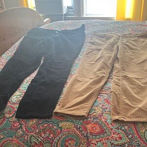 LOFT Tan and Black Corduroy Pants- 2 for 1